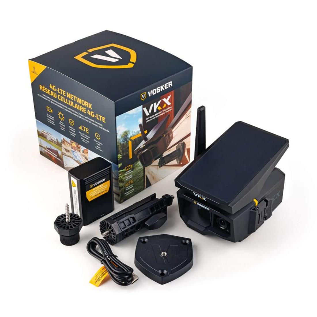 VOSKER VKX Solar Powered 4G-LTE Cellular Security Camera with On