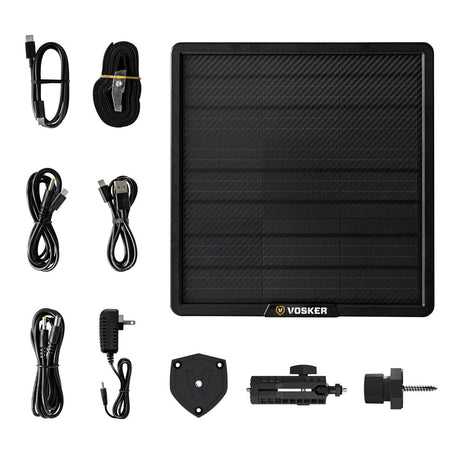 VOSKER V-PWRB Solar Power Bank and included accessories