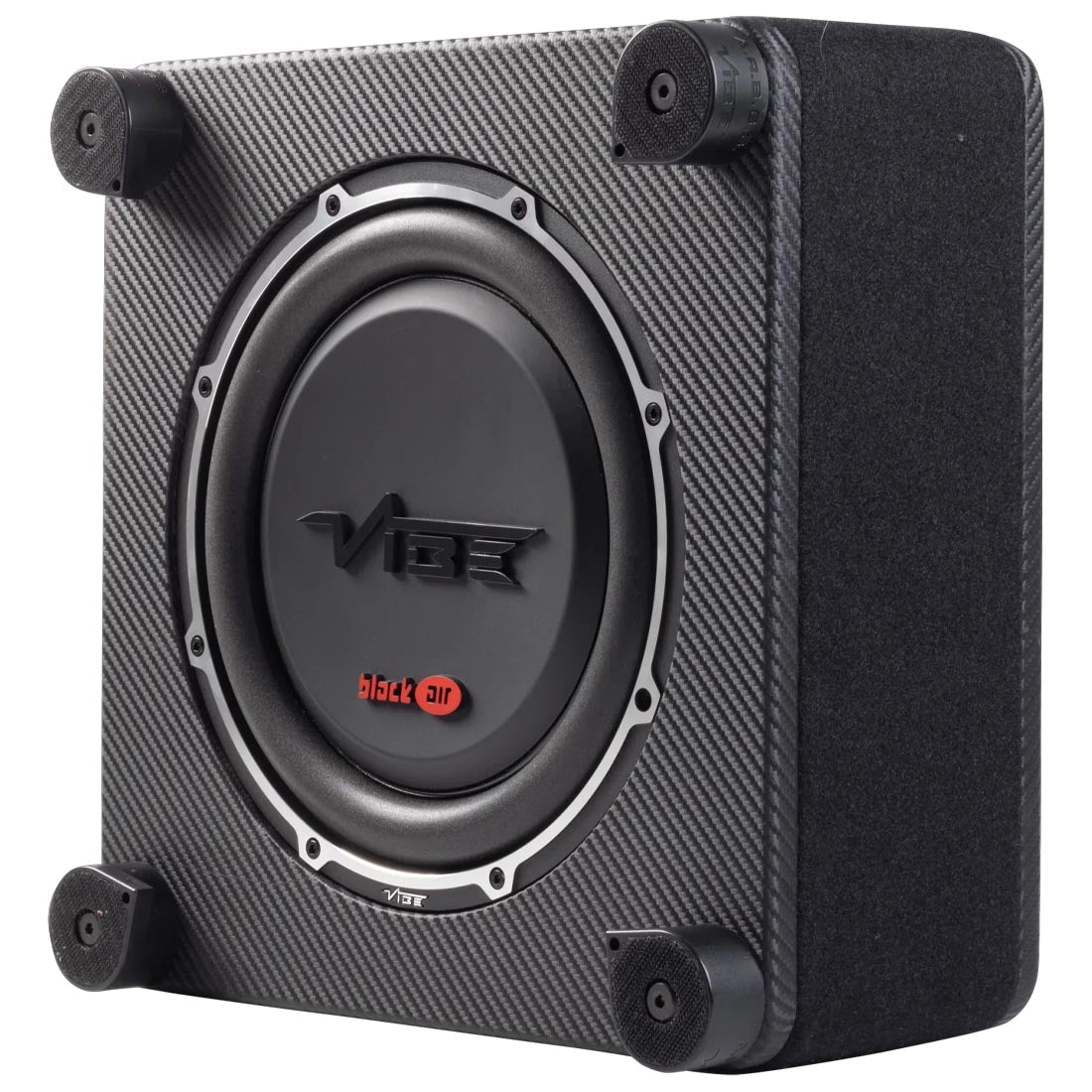 Vibe Audio BASB10-V4 Black Air 10" Shallow Active Loaded Subwoofer Enclosure - Each (BASB10V4)