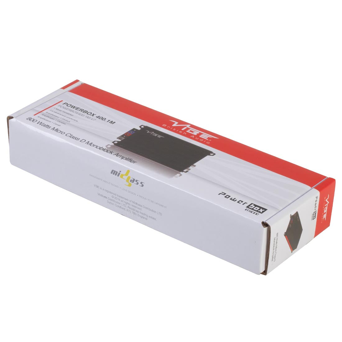 Vibe PB400.1M-V7 Class D Micro Bass Mono Car Amplifier (PB4001MV7)