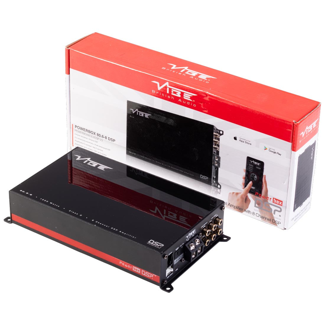 Vibe PB806.8-DSP-V3 Class D 6-Channel Micro Car Amplifier (PB8068DSPV3)