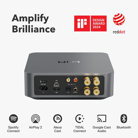 WiiM WIIMAMPPRO Multiroom Streaming Amplifier - Space Gray