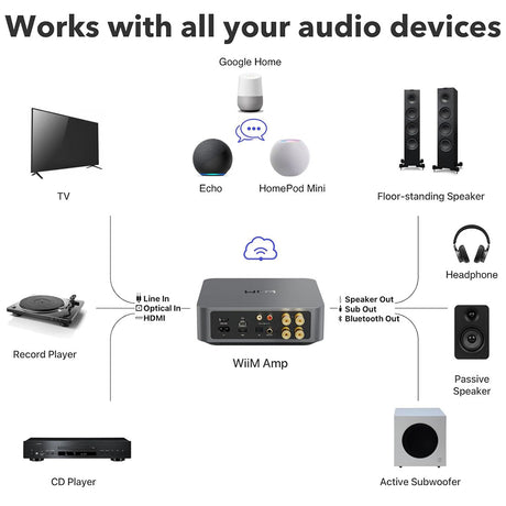 WiiM WIIMAMPPRO Multiroom Streaming Amplifier - Space Gray
