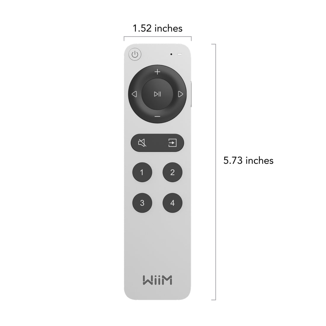 WiiM Voice Remote 2 size diagram