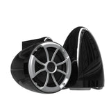 Wet Sounds ICON8B-SCV2 8" Marin Speakers with Swivel Clamp - Black - Pair