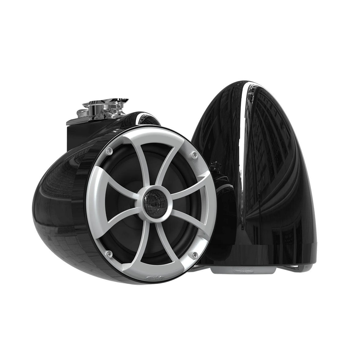 Wet Sounds ICON8B-SCV2 8" Marine Speakers with Swivel Clamp - Black - Pair
