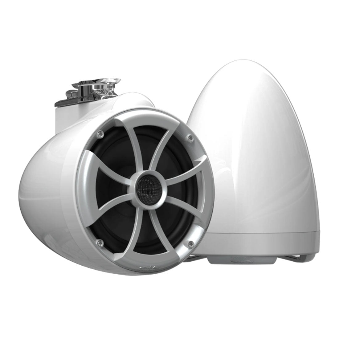 Wet Sounds ICON8W-SCV2 8" Marine Speakers with Swivel Clamp - White - Pair