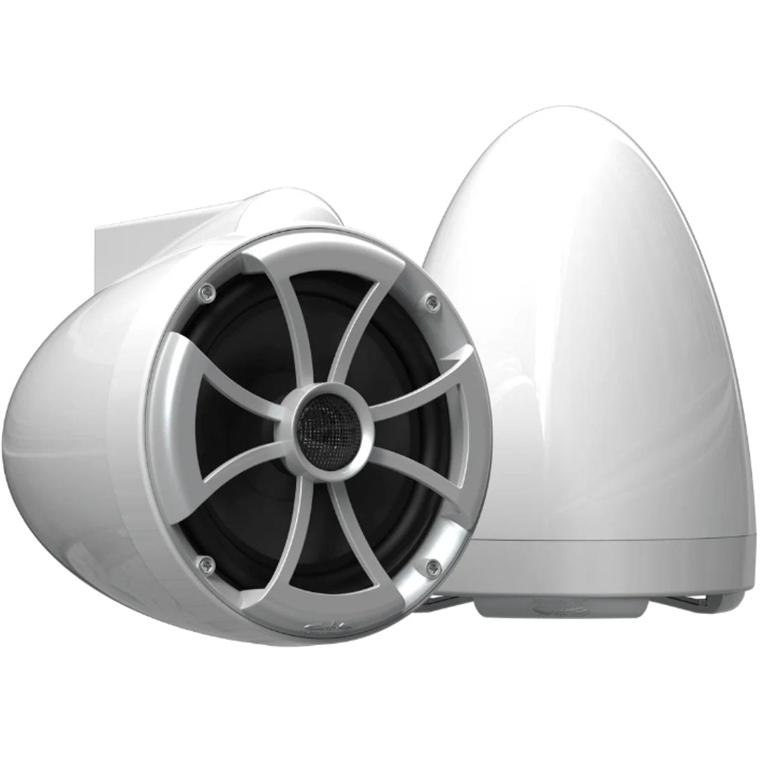 Wet Sounds ICON8W-SCV2 8" Marine Speakers with Swivel Clamp - White - Pair