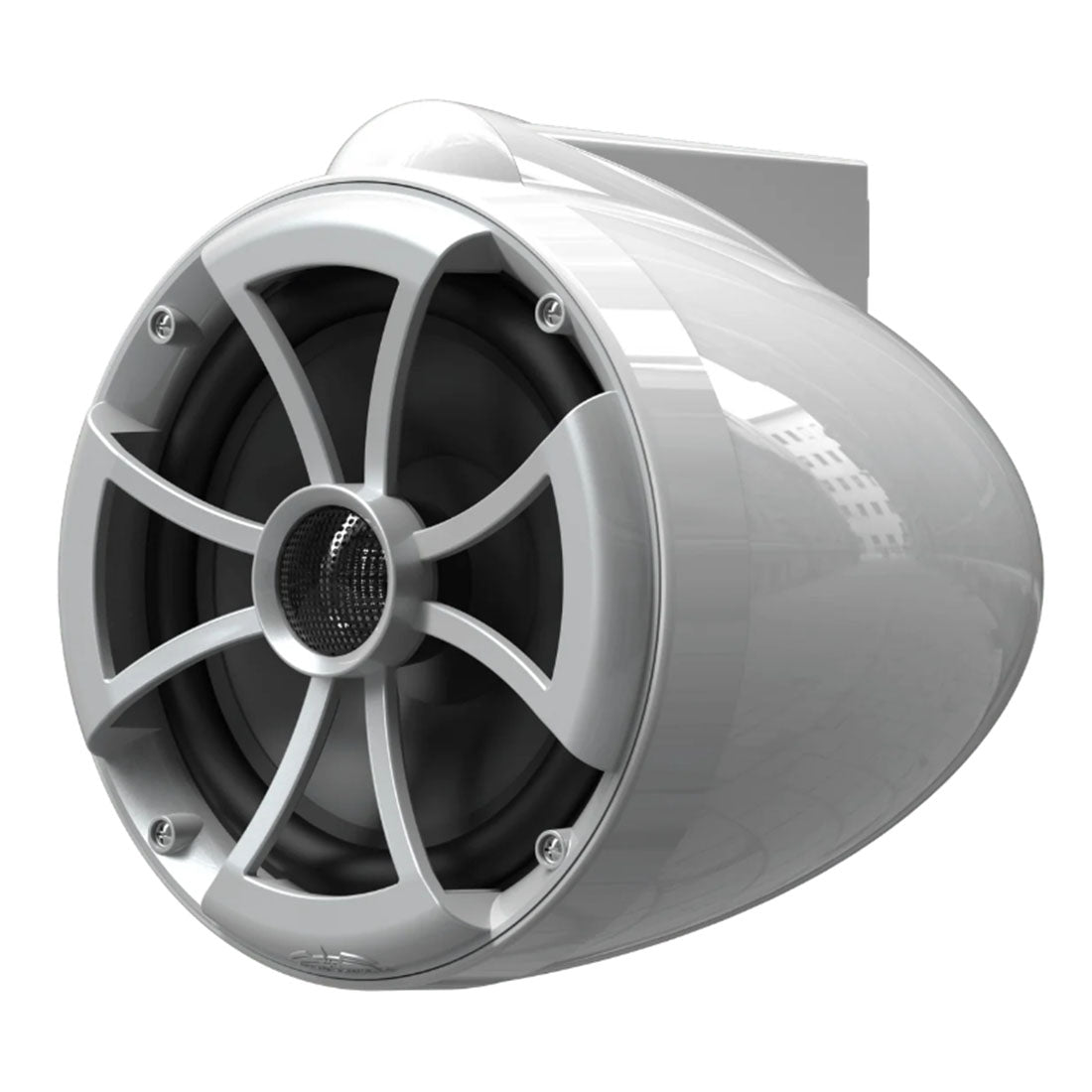 Wet Sounds ICON8W-SCV2 8" Marine Speakers with Swivel Clamp - White - Pair