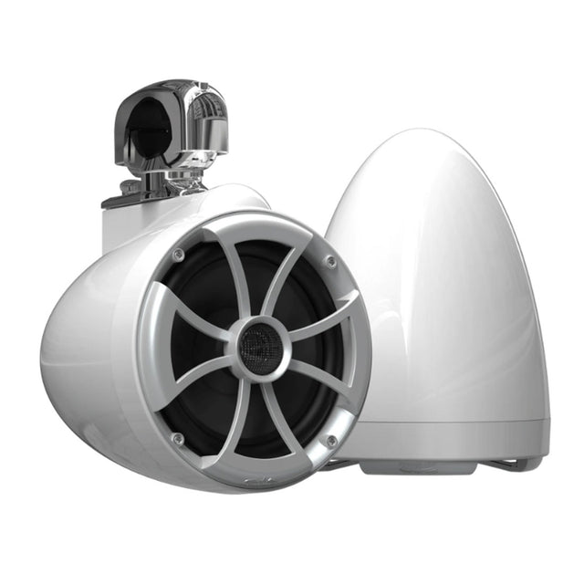 Wet Sounds ICON8W-SCV2 8" Marine Speakers with Swivel Clamp - White - Pair