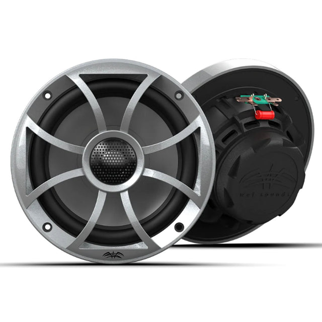 Wet Sounds RECON6-S 6.5" Marine Speakers with Silver Grilles - Pair