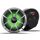 Wet Sounds RECON6-SRGB 6.5" RGB Marine Speakers with Silver Grilles - Black - Pair