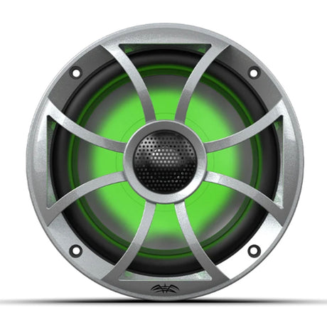 Wet Sounds RECON6-SRGB 6.5" RGB Marine Speakers with Silver Grilles - Black - Pair