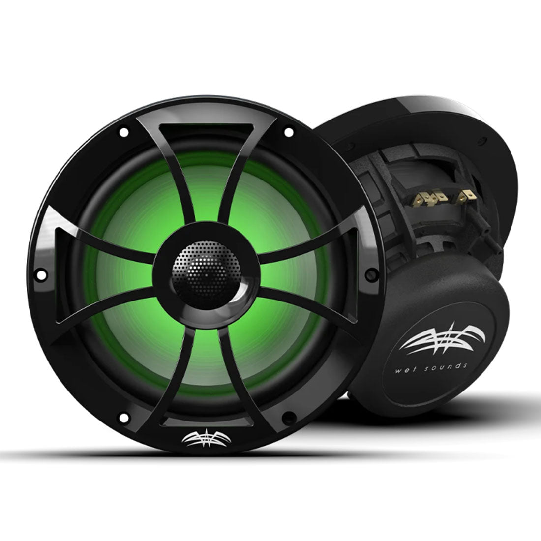 Wet Sounds RECON8-BGRGB 8" Marine Speakers with RBG LED Lights - Black - Pair