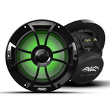 Wet Sounds RECON8-BGRGB 8" Marine Speakers with RBG LED Lights - Black - Pair
