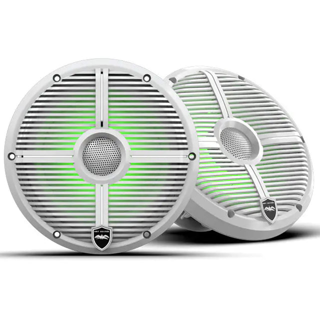 Wet Sounds RECON8XW-WRGB 8" Marine Speakers with RGB LED Lights - White - Pair