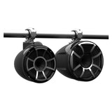 Wet Sounds REV10HD-B 10" Marine Tower Speakers with RGB Lights - Black - Pair