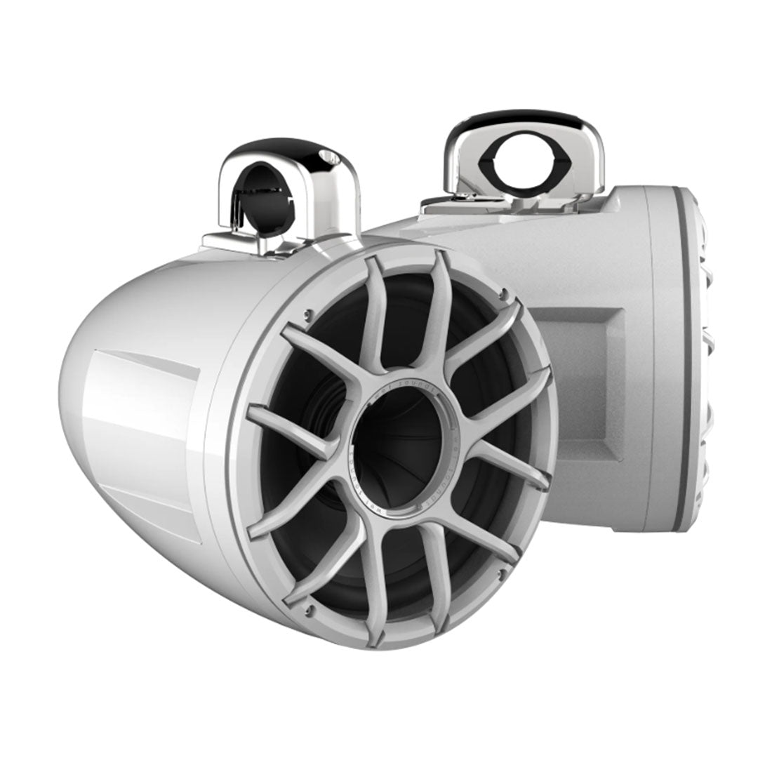 Wet Sounds REV10HD-W 10" Marine Tower Speakers with RBG LED Lights - White - Pair