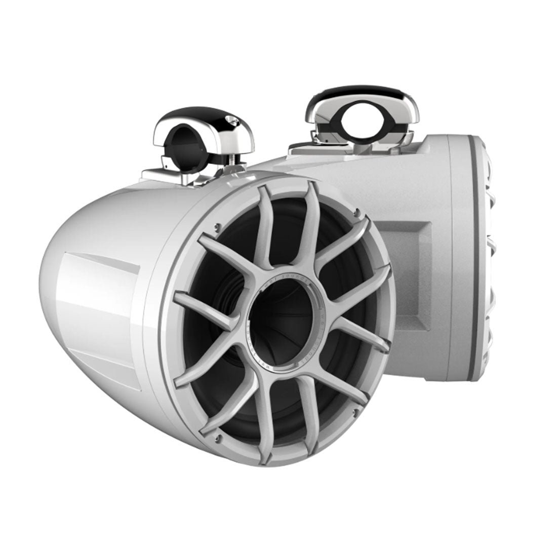 Wet Sounds REV10HD-W 10" Marine Tower Speakers with RBG LED Lights - White - Pair