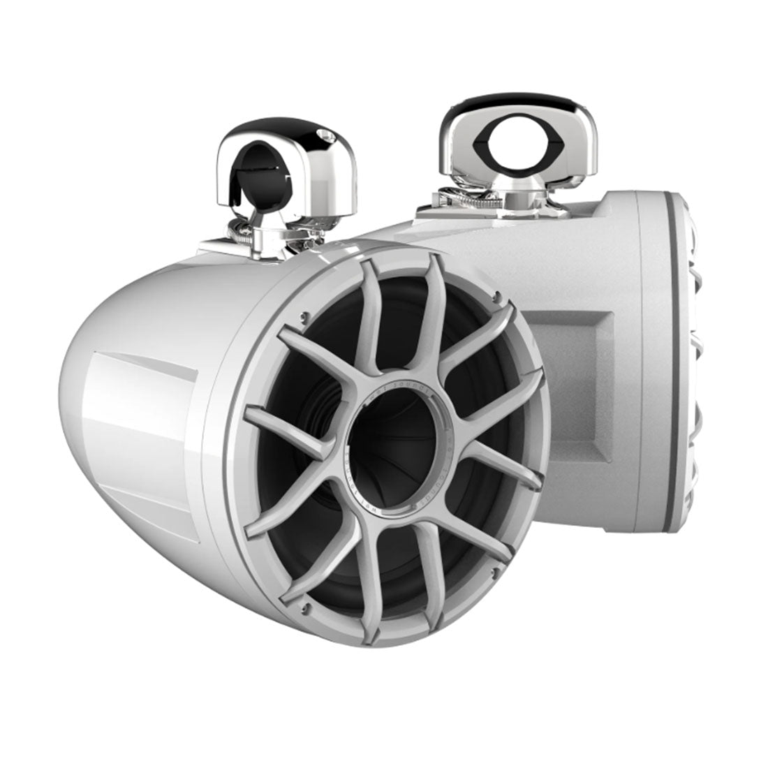 Wet Sounds REV10HD-W 10" Marine Tower Speakers with RBG LED Lights - White - Pair