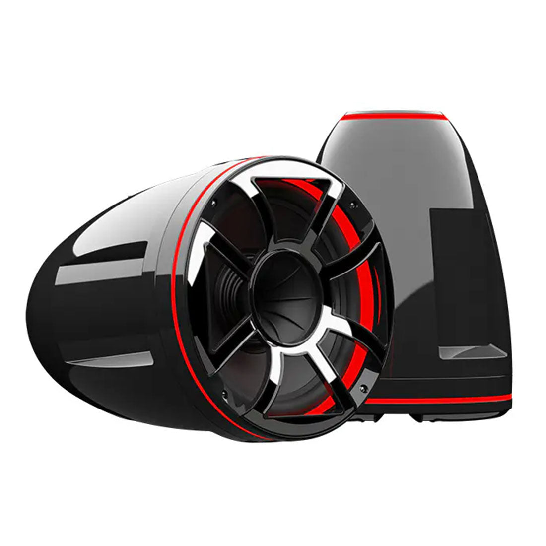 Wet Sounds REV12HD-B 12" Marine Tower Speakers with RBG LED Lights - Black - Pair