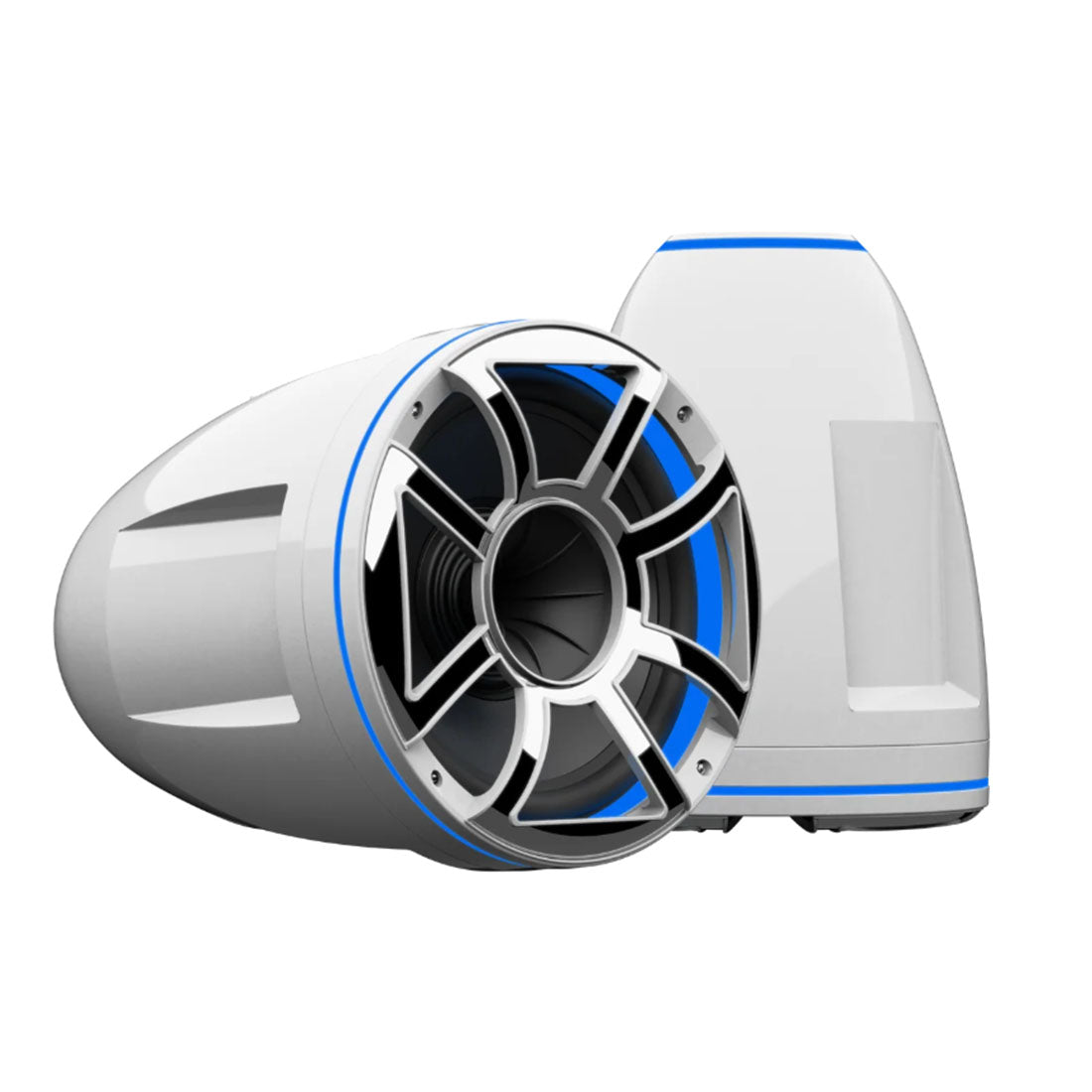 Wet Sounds REV12HD-W 12" Marine Tower Speakers with RBG LED Lights - White - Pair