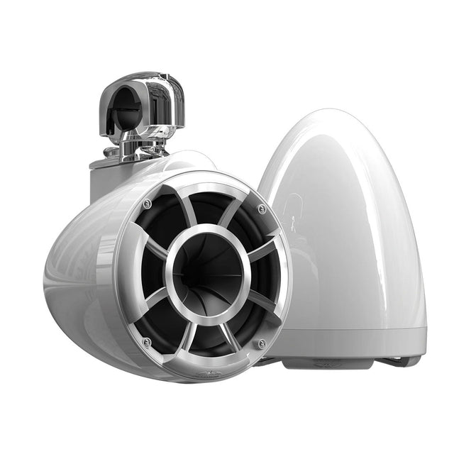 Wet Sounds REV8W-SCV2 8" Marine Tower Speakers with Swivel Clamp - White - Pair