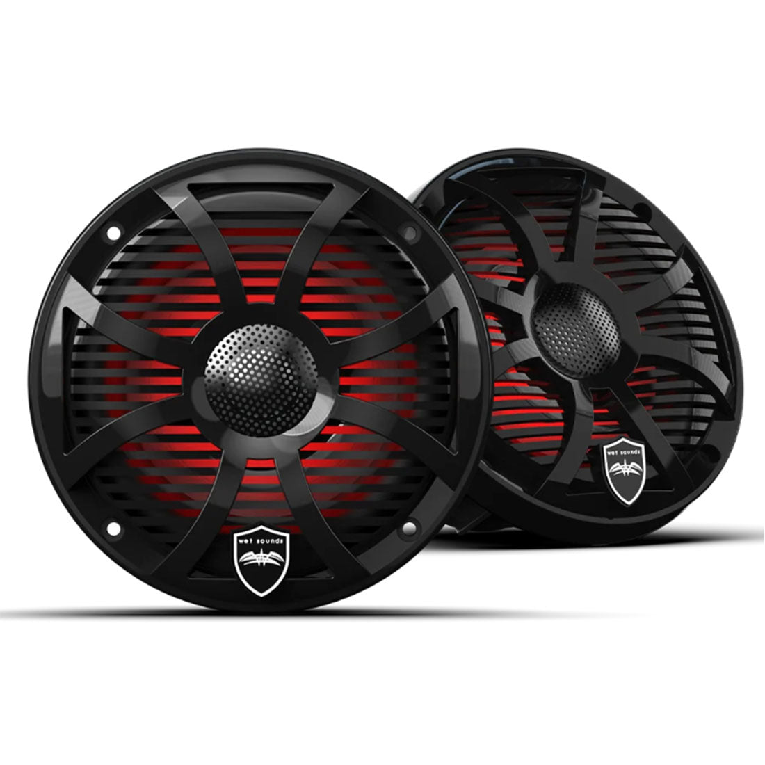 Wet Sounds REVO6-SW-BV3 6.5" Marine Speakers with RBG Lights - Black - Pair