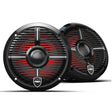 Wet Sounds REVO6-XW-BV3 6.5" Coaxial Marine Speakers with RBG LED Lights - Black - Pair