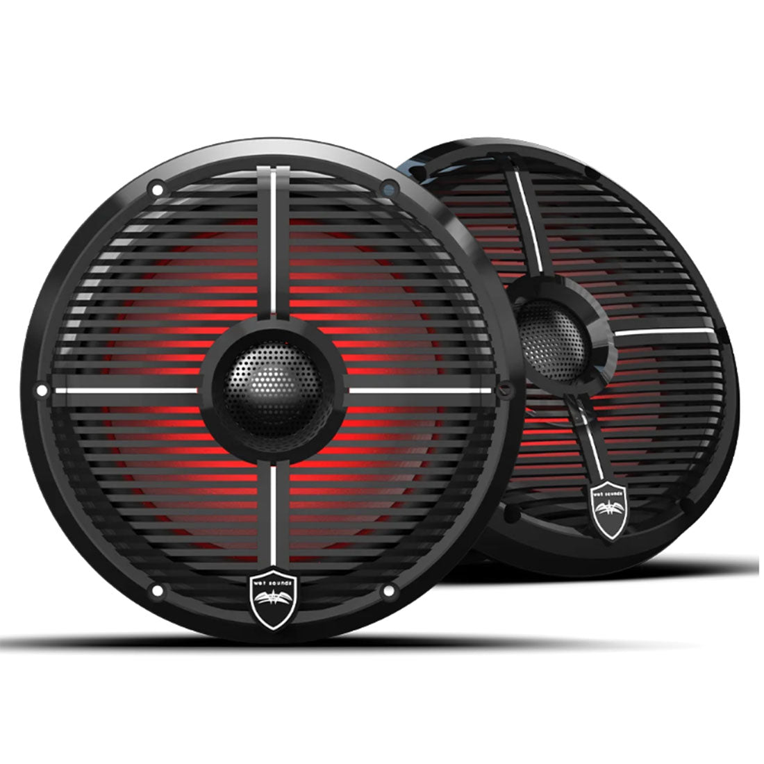 Wet Sounds REVO8-XW-BV3 8" Marine Speakers with RBG LED Lights - Black - Pair