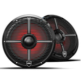 Wet Sounds REVO8-XW-BV3 8" Marine Speakers with RBG LED Lights - Black - Pair