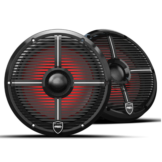 Wet Sounds REVO8-XW-BV3 8" Marine Speakers with RBG LED Lights - Black - Pair