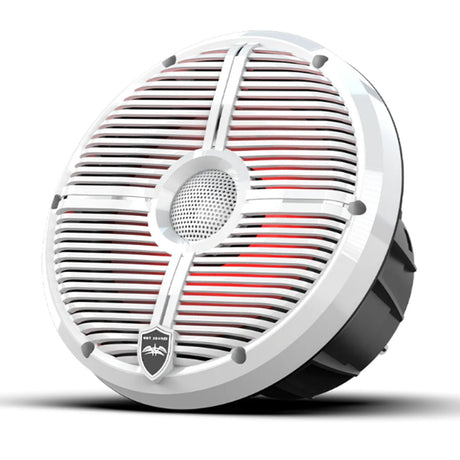 Wet Sounds REVO8-XW-WV3 8" Coaxial Marine Speakers with RBG LED Lights - White - Pair
