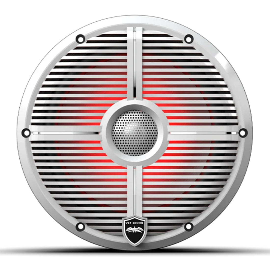 Wet Sounds REVO8-XW-WV3 8" Coaxial Marine Speakers with RBG LED Lights - White - Pair
