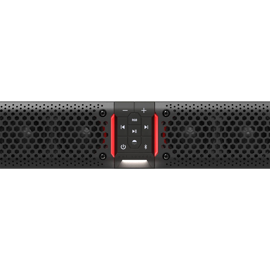 Wet Sounds STEALTHXT6-B All-In-One 6-Speaker Amplified Outdoor Soundbar with RGB Lights