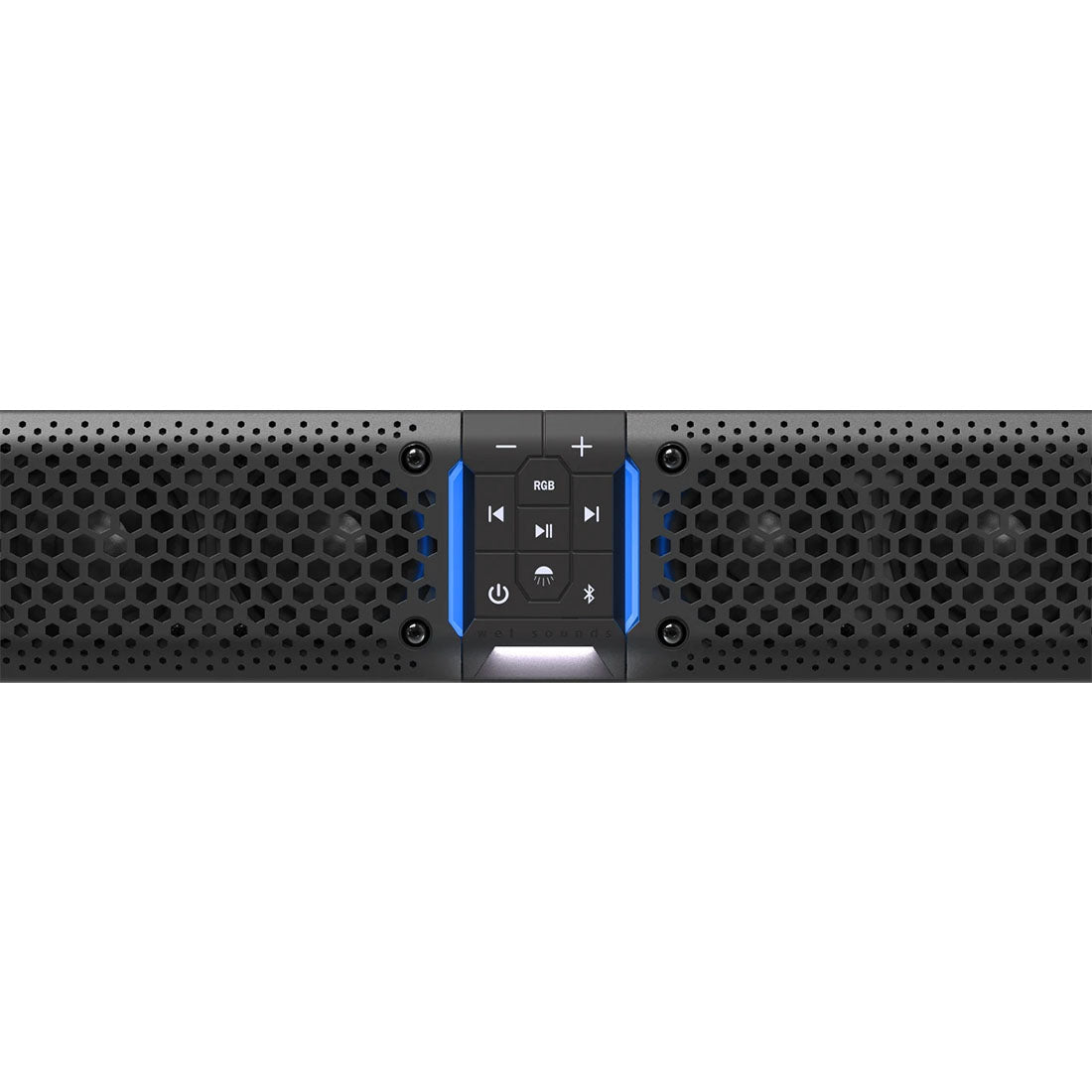 Wet Sounds STEALTHXT6-B All-In-One 6-Speaker Amplified Outdoor Soundbar with RGB Lights