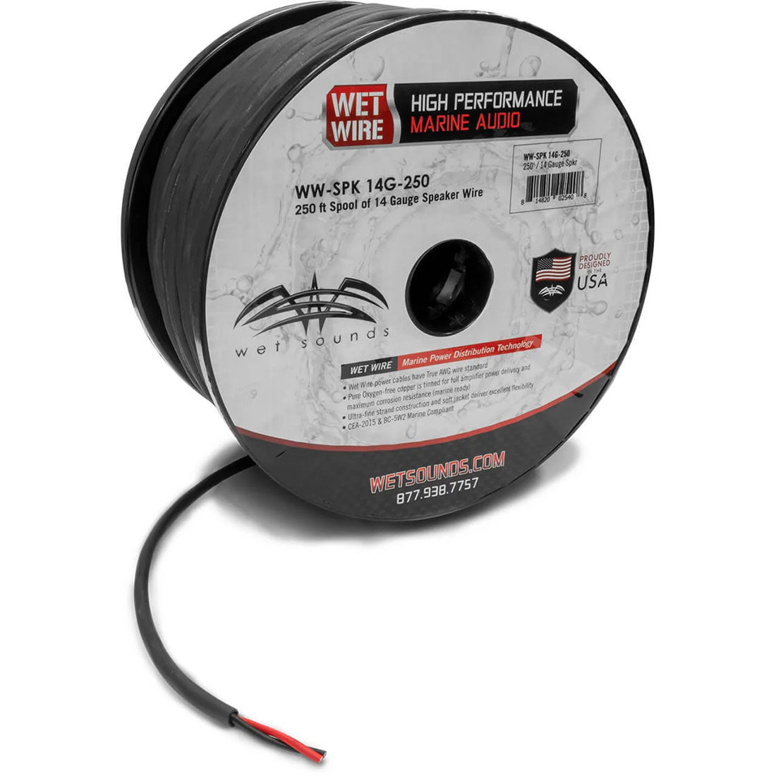 Wet Sounds WWX-SPK12G-250 12-Guage Marine Speaker Wire - 250ft