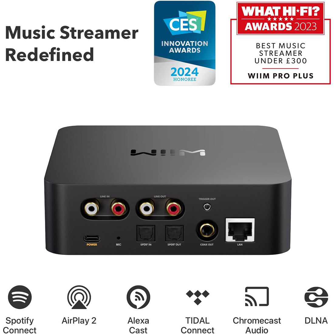 WiiM Pro Plus: Premium Multiroom Streamer with Voice Remote & Hi-Res A -  Gibbys Electronic Supermarket