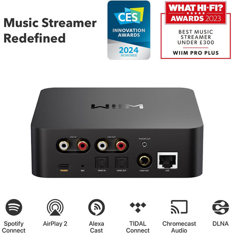 WiiM Pro Plus: Premium Multiroom Streamer with Voice Remote & Hi-Res Audio Support