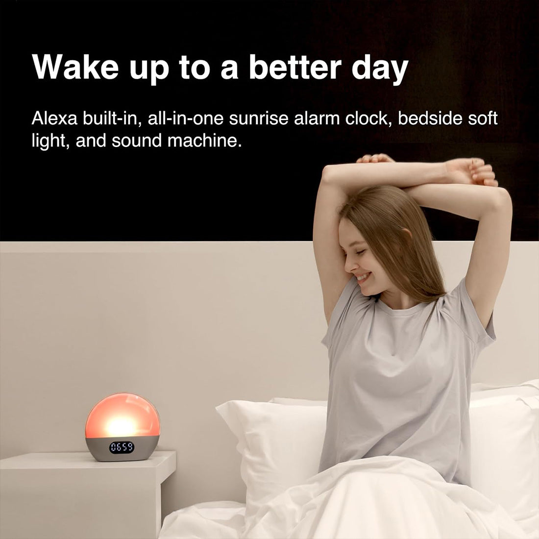 WiiM Wake-up Light: Sound Machine, Music Alarms, and Sleep Assistant
