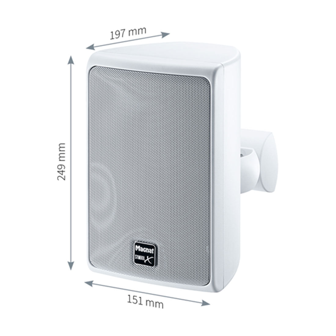 Magnat D168415NA Symbol X 130 Universal 2-Way Shelf Speaker - Pair - White