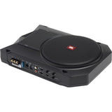 BassPro SL2 - Black - Add high-performance bass with a low-profile woofer enclosure - Self-Powered, 8" (200mm) low-profile  under seat subwoofer system - Hero