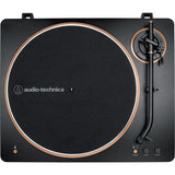 Audio-Technica AT-LP70XBT turntable in Black/Bronze finish, viewed from above