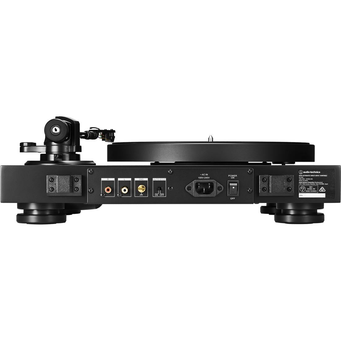 Audio-Technica AT-LP8X Turntable from rear showing I/O panel