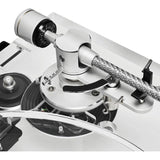 Close-up of AT-LPA2 turntable tonearm and counterweight