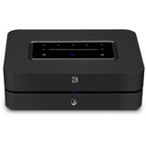 Black Bluesound POWERNODE with glass touch panel