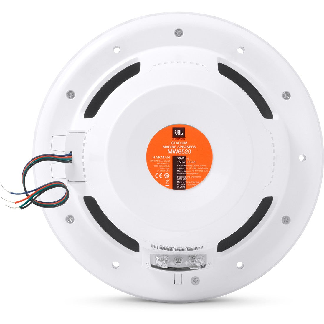JBL Stadium Marine M6520 - White - Take JBL concert level sound to the high seas. - Back
