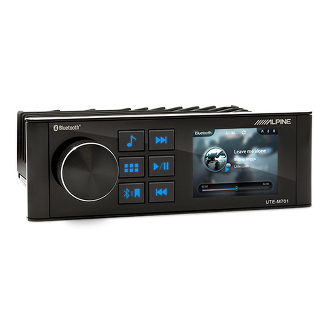 Alpine UTE-M701 Waterproof Marine Bluetooth Receiver with 2.8" Display