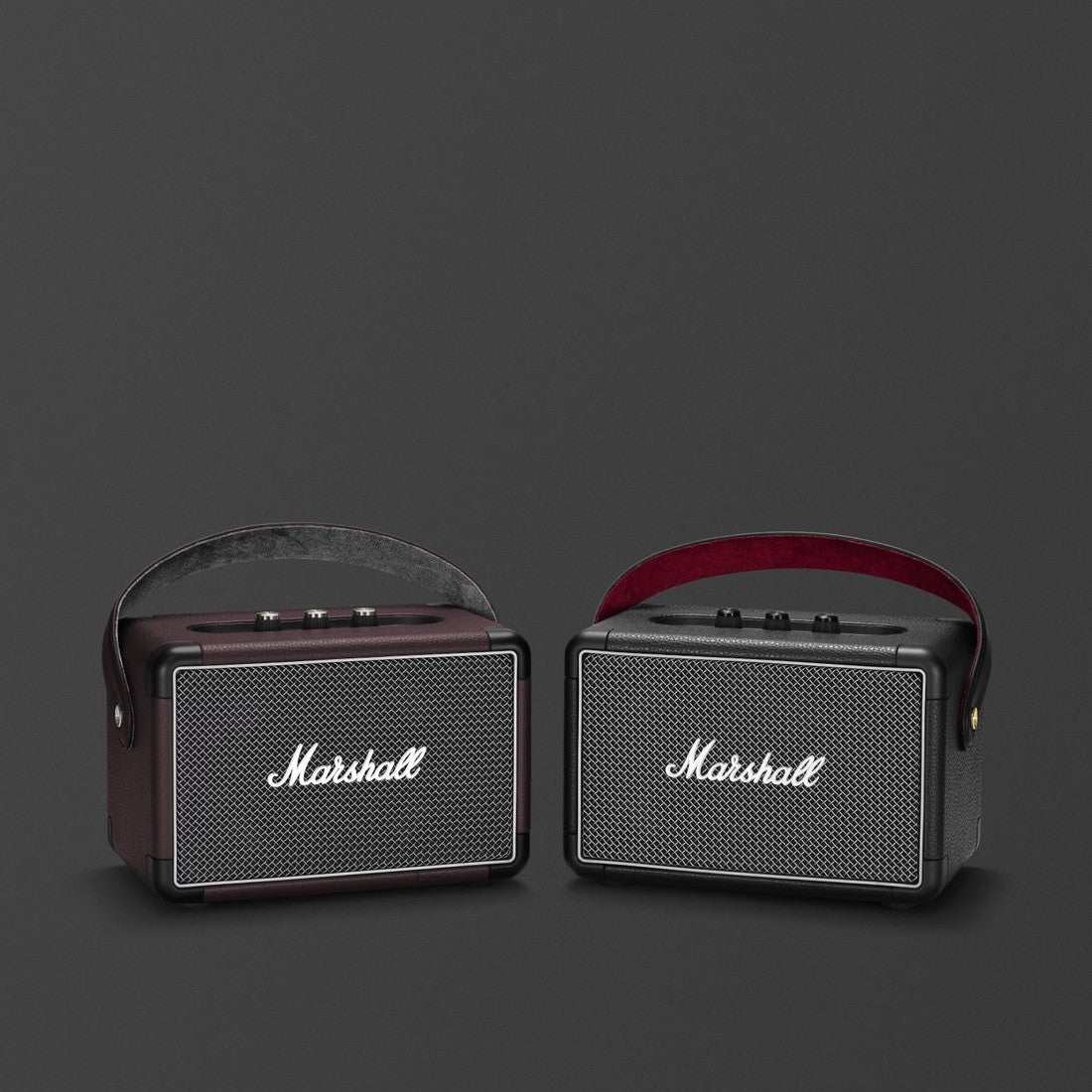 Marshall KILBURN II BURGUNDY speaker in burgundy and black.