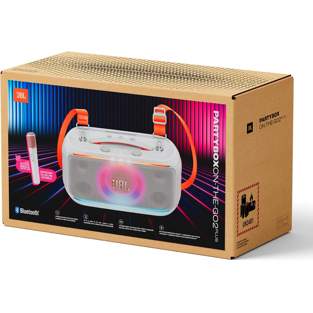 JBL PartyBox On-the-Go 2 Plus Party Speaker with AI Vocal Removal - Each